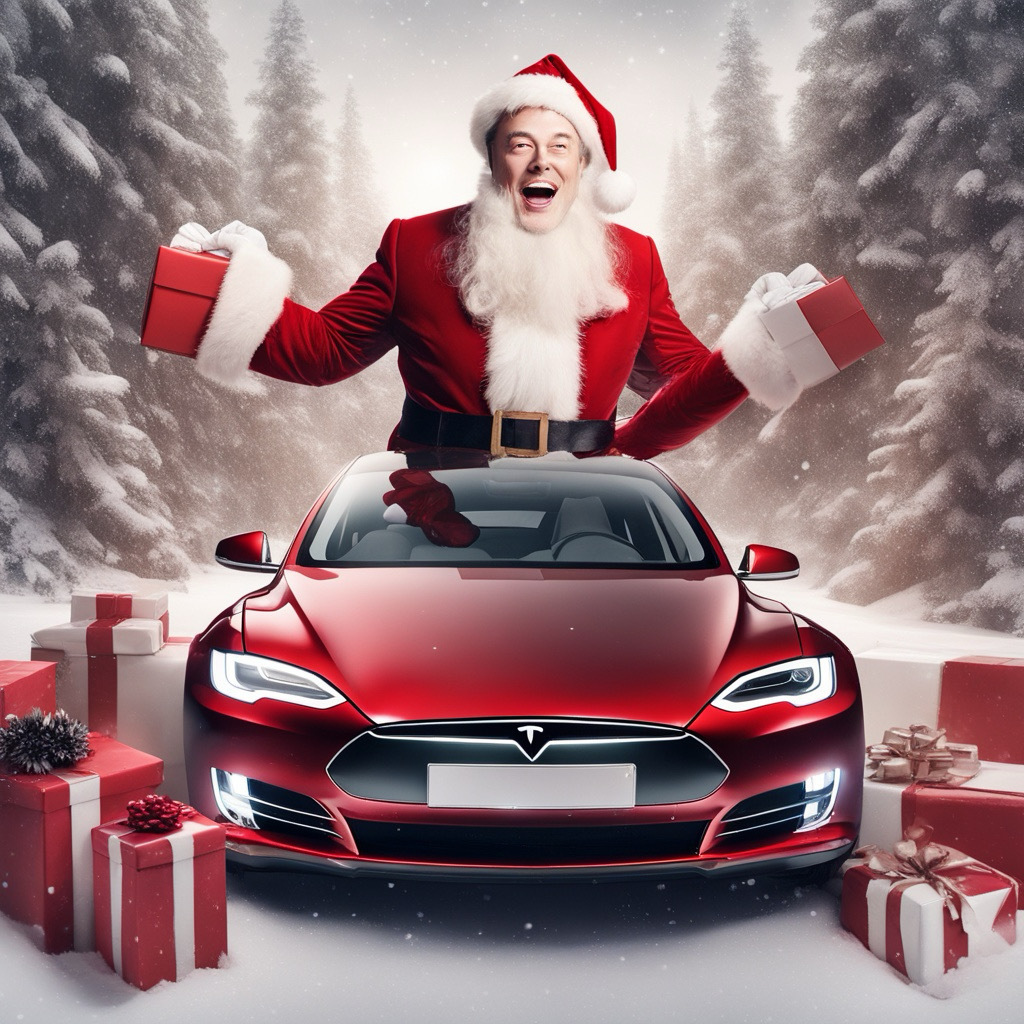 $テスラ (TSLA.US)$ 皆様に素晴らしいクリスマスをお祈りします。最高のクリスマスギフトです。