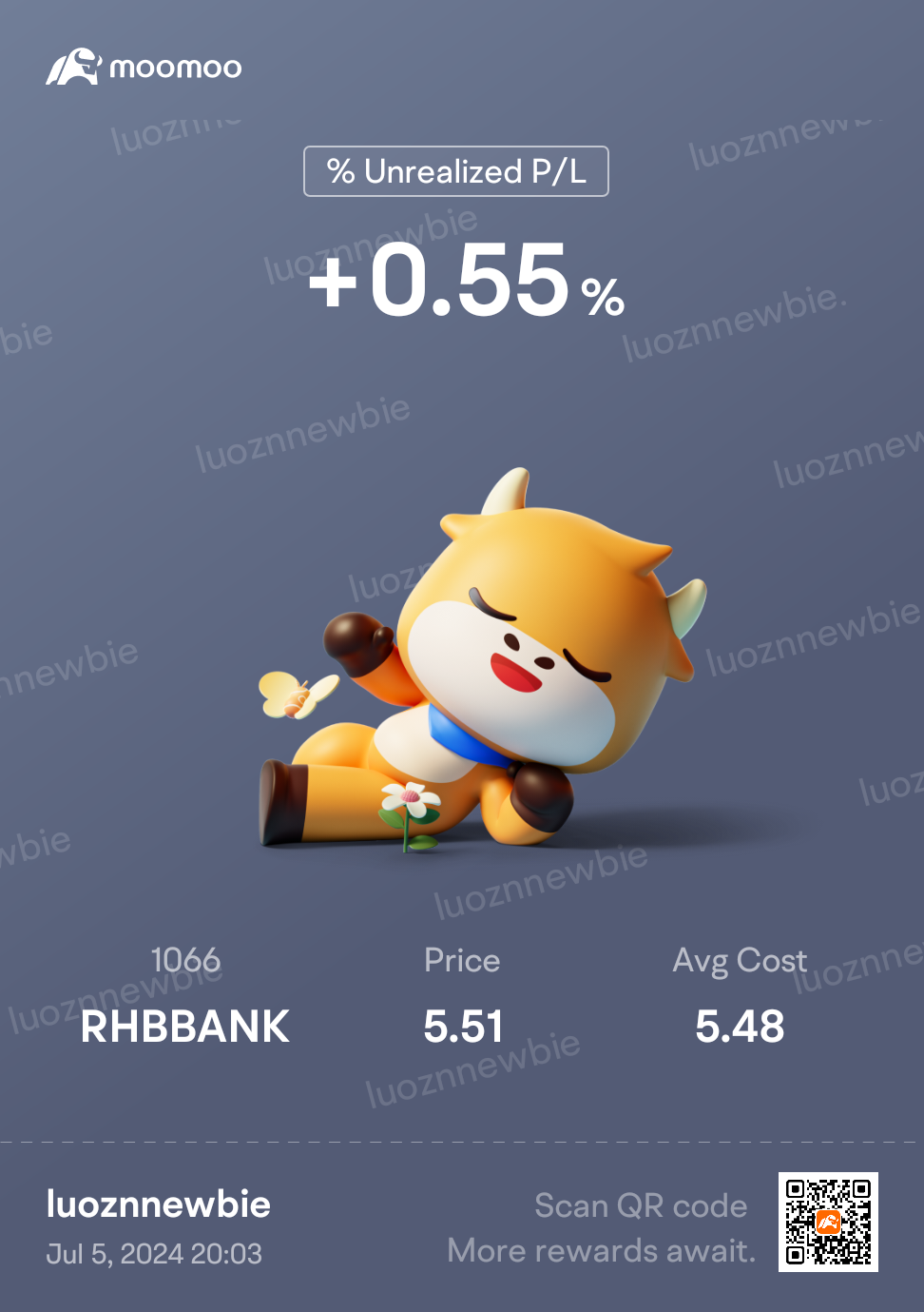 $RHBBANK (1066.MY)$ maybe wait dividen baru decide nak cao or not [Emm] if dividen not good then cao la