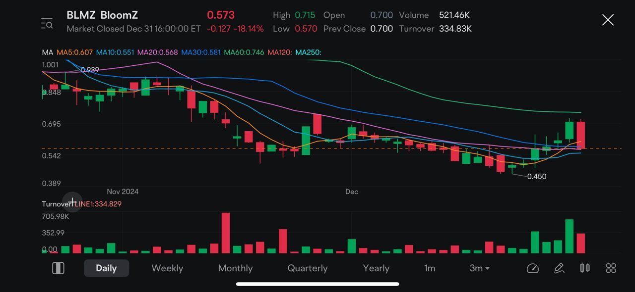 技术面分析: BloomZ公司 (纳斯达克: BLMZ)