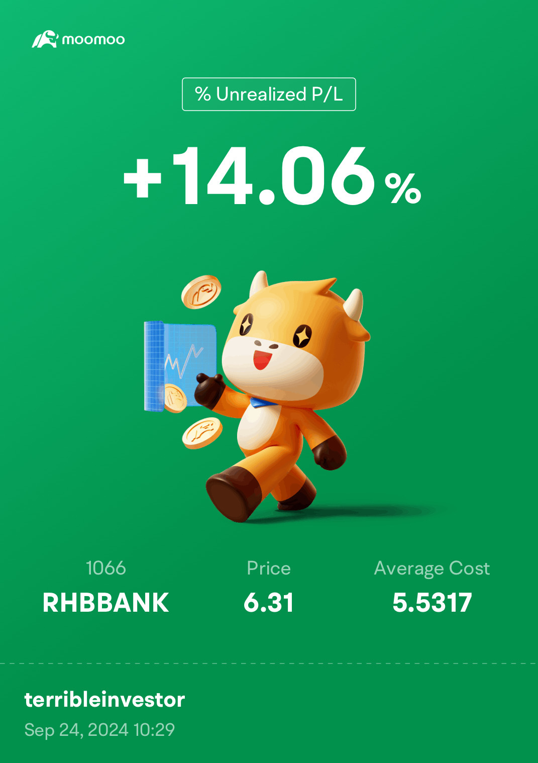 $RHBBANK (1066.MY)$ ppl シェア わたしもシェア へへ