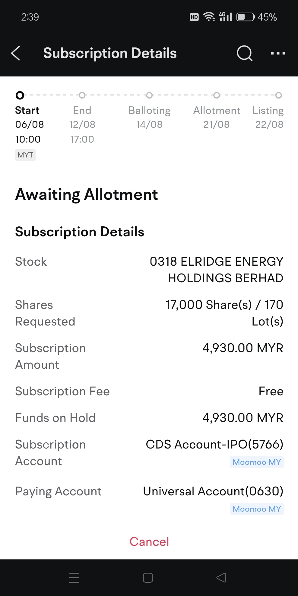 $VETECE (0319.MY)$$ELRIDGE (0318.MY)$ 請請讓我至少贏得其中一個