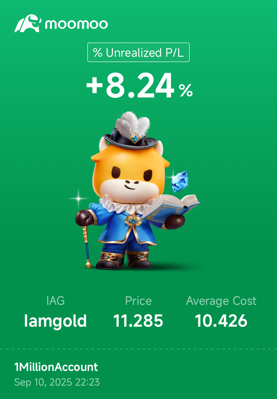 Iamgold (IAG.US)$ run😂 - moomoo Community