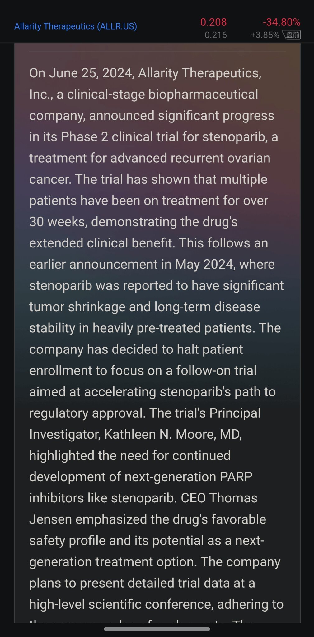 $Allarity Therapeutics (ALLR.US)$