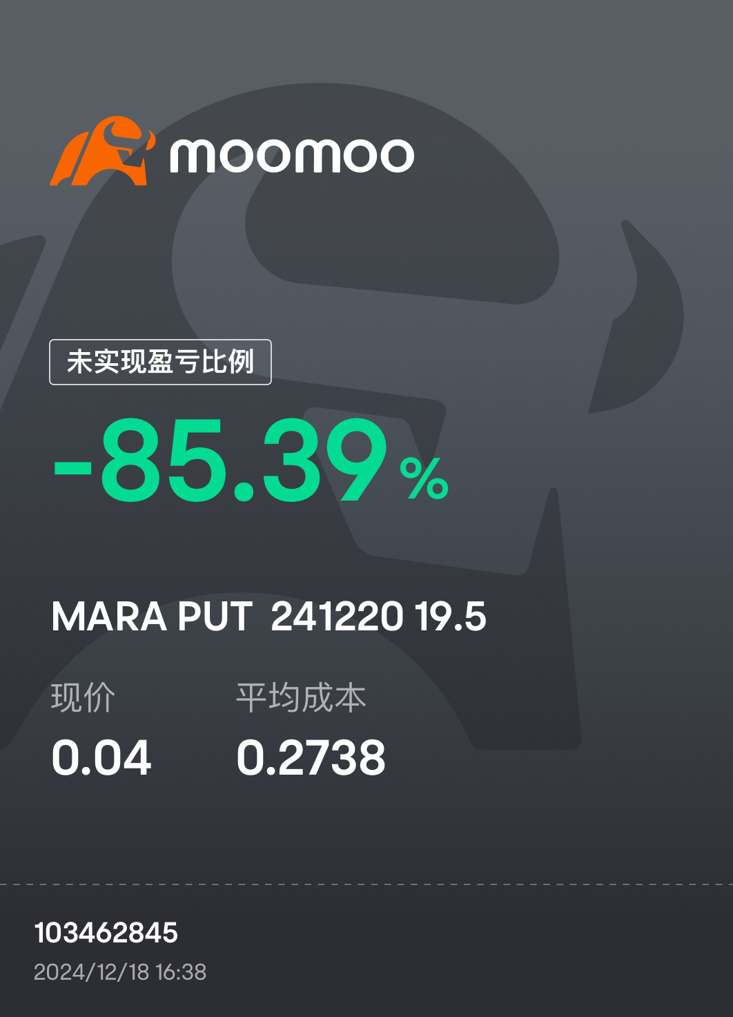 Failed case of short selling in US stocks