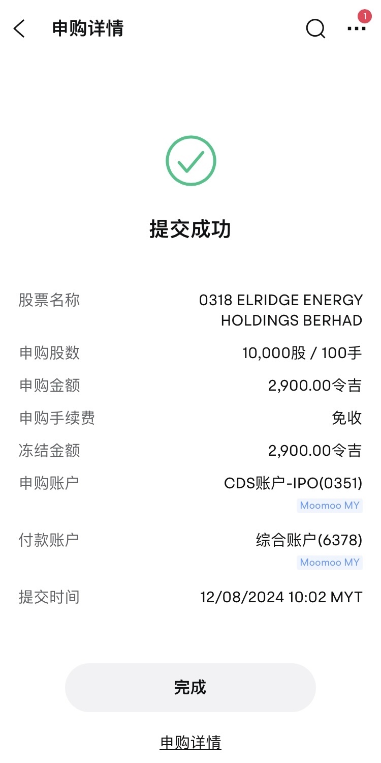 $ELRIDGE (0318.MY)$ My very 1st IPO, good luck all.