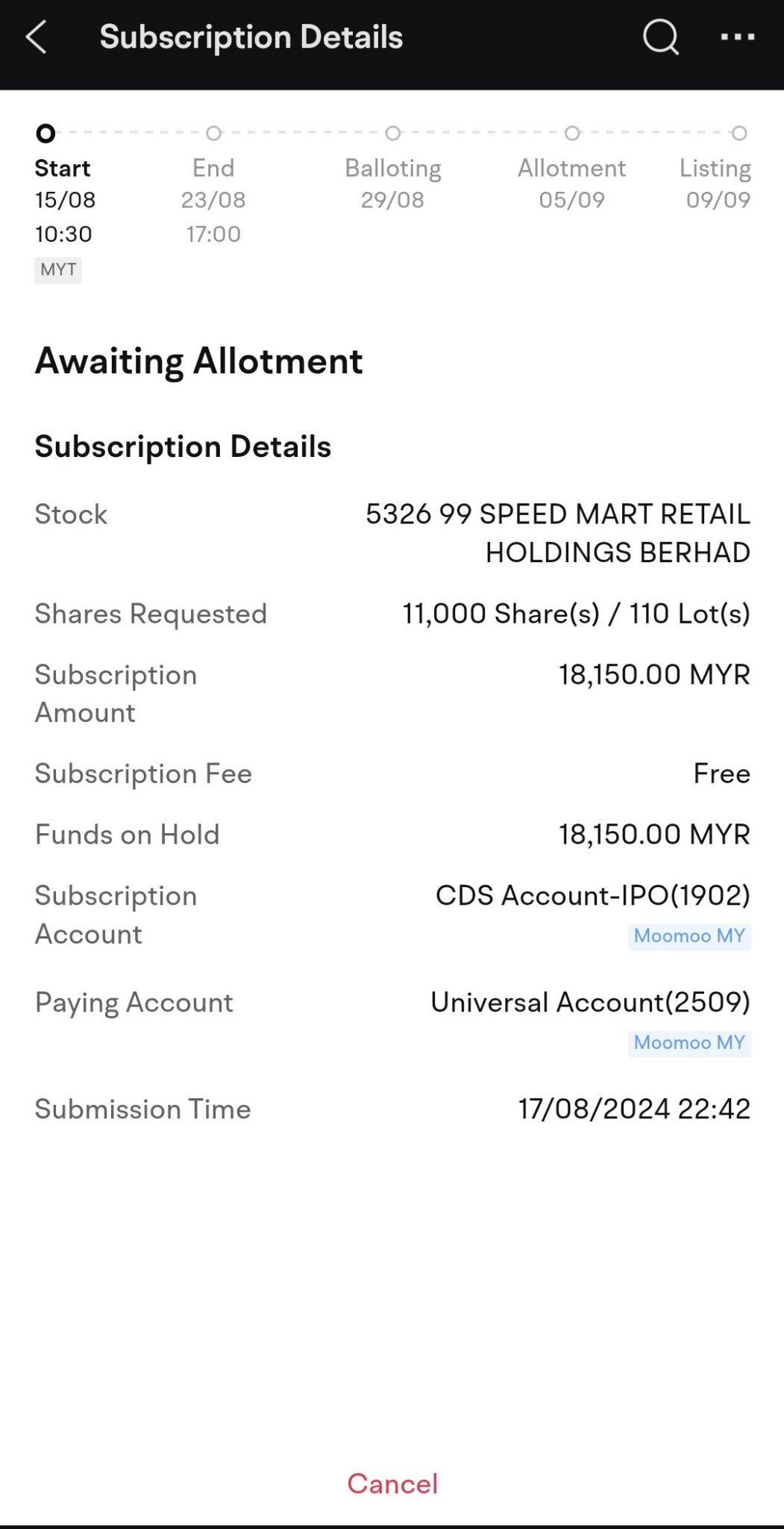 99 speedmart major fund allocated to expansion,  not bad. wish me luck 😃