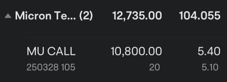 10K USD bet on Micron,