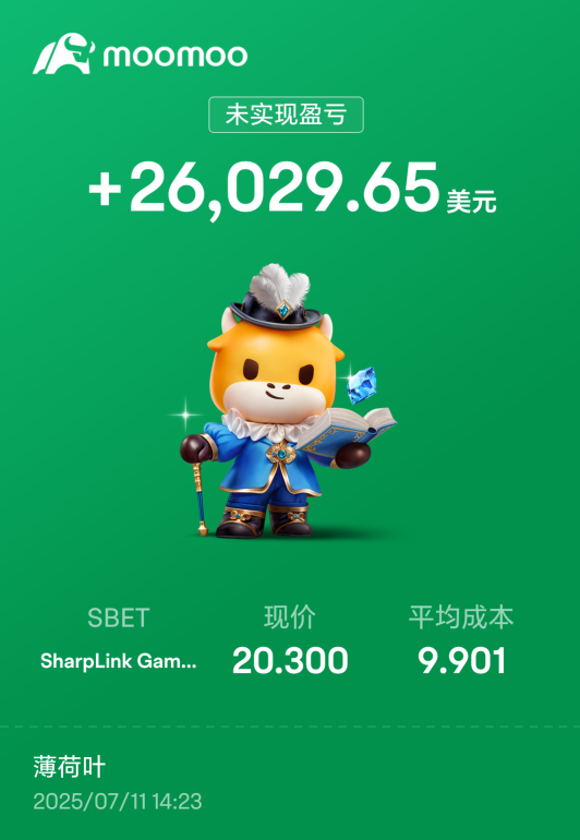 這只是一個開始 $SharpLink Gaming (SBET.US)$