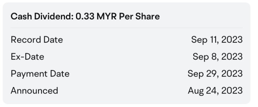 Dividend announcement of Aug/Sep24 ?