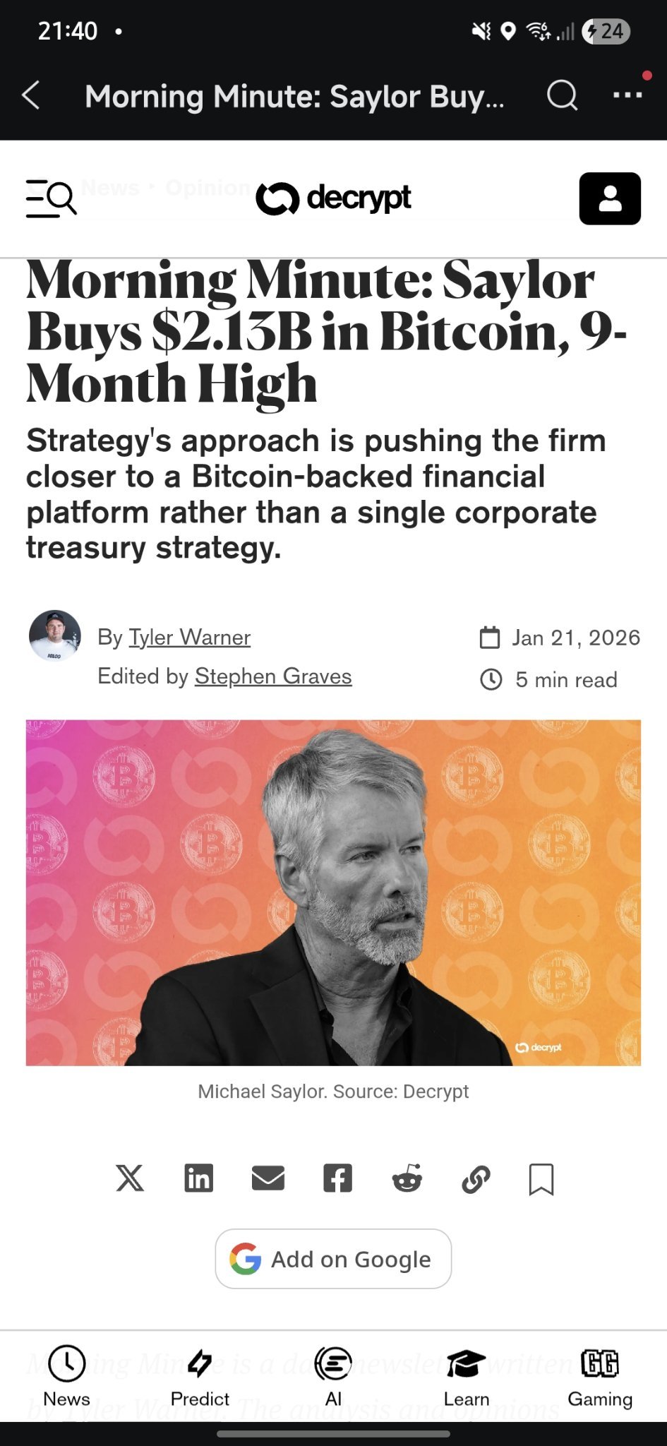 セイラー氏、21.3億ドル分のビットコインを購入... - moomooコミュニティ