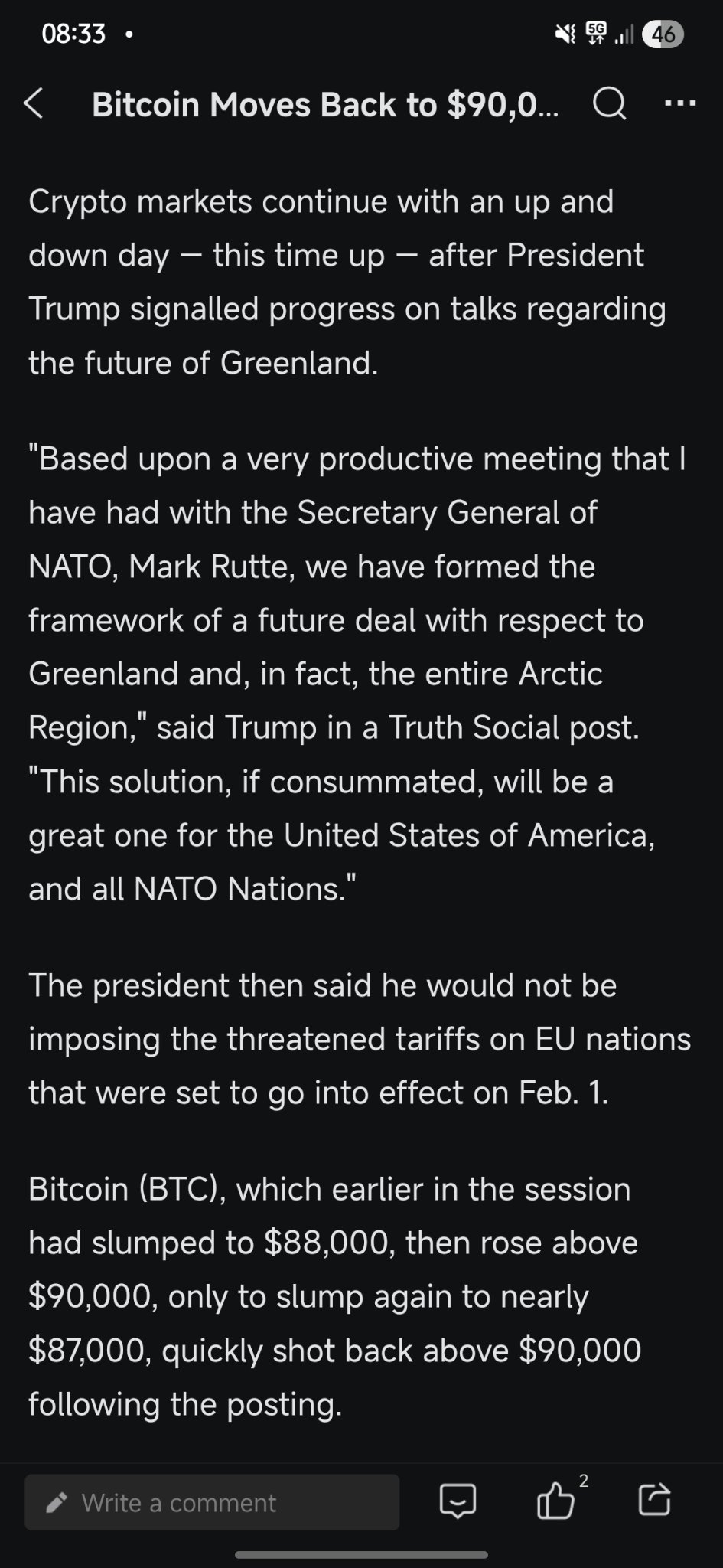 グリーンランドと暗号通貨の関係... - moomooコミュニティ