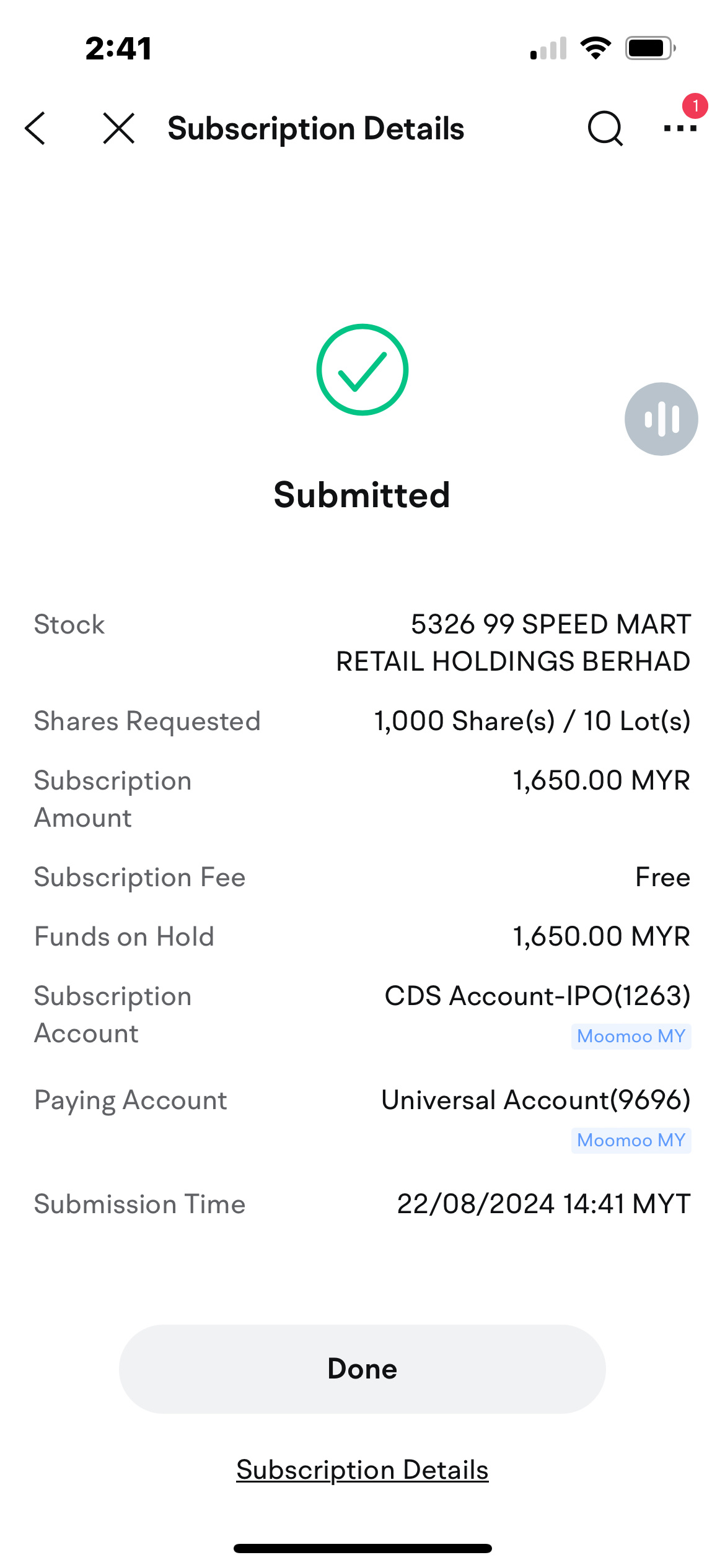中国語で99は「長持ち」という意味であり、このシェアが期待通りに長期的かつ成長することを願っています。 - moomooコミュニティ