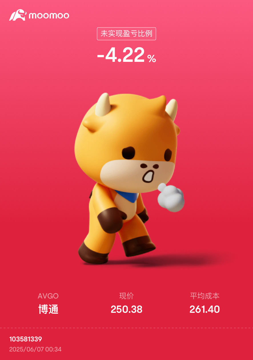 $博通 (AVGO.US)$ 你們覺得近期有可能回升，還是得等比較長的一段時間？