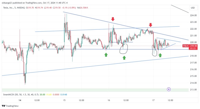 Tesla’s sideways action seems manipulated.