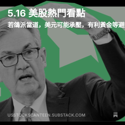 5.16 美股熱門看點 - 看多黃金？