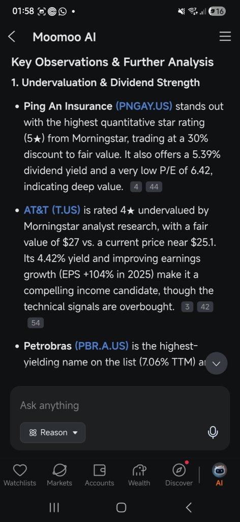 moomoo AI works wonderfully as a stock screener
