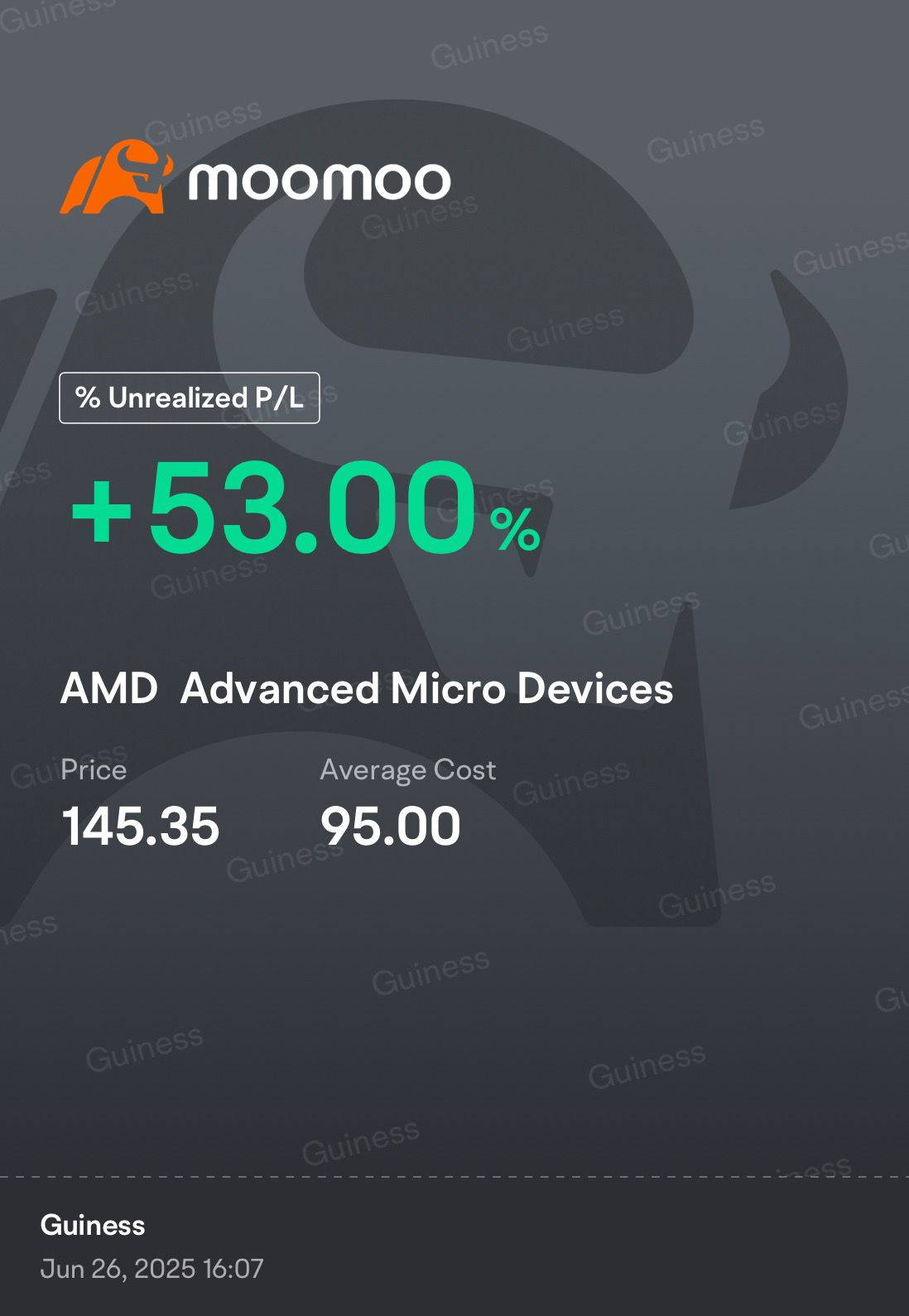 First 50% US stock