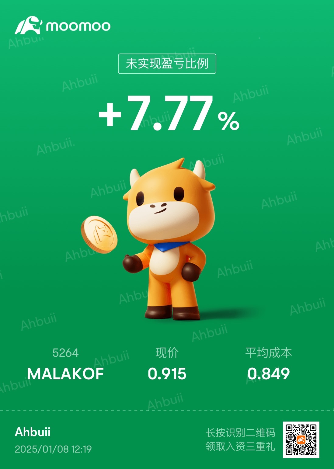 $MALAKOF (5264.MY)$ 先卖一半，剩下的看是否有机会突破一块吗🤨