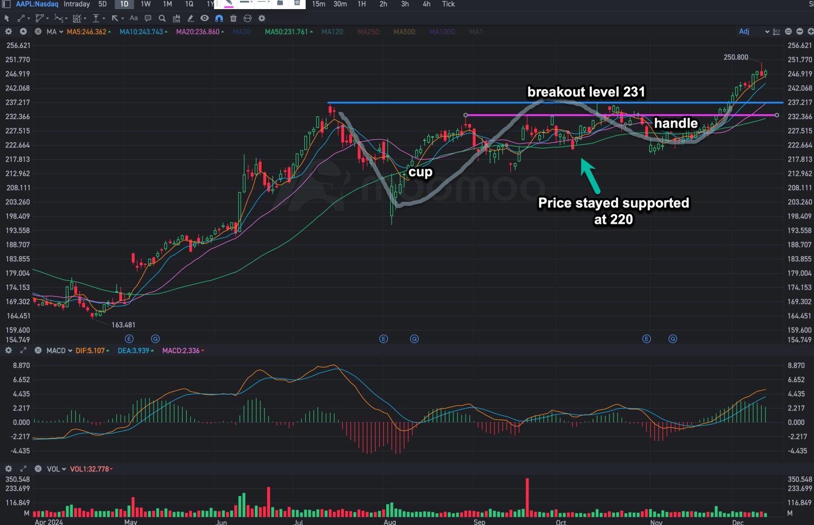 Update Chart on AAPL