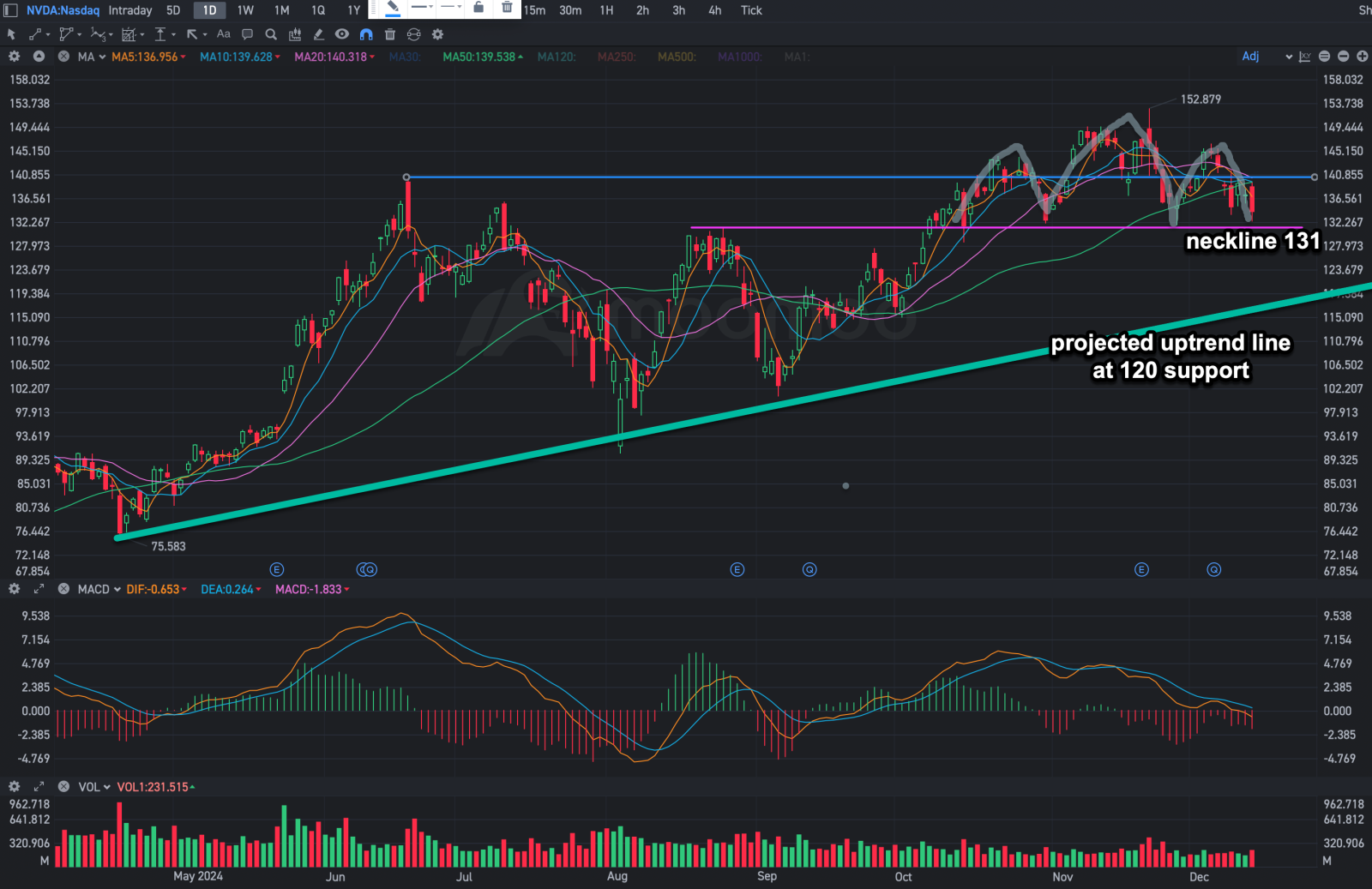 NVDA 日线图