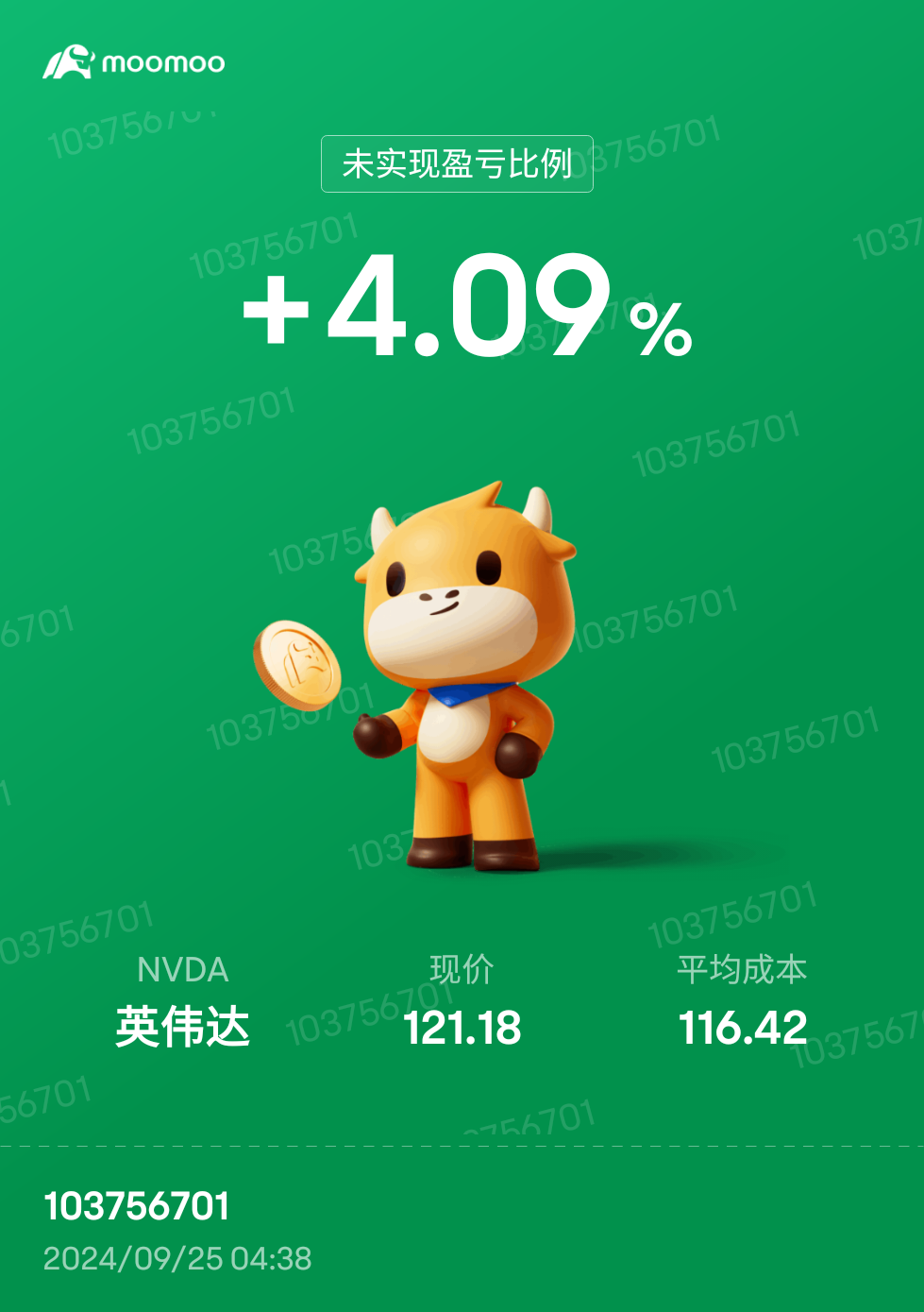 $英伟达 (NVDA.US)$ 加油加油💪🏻