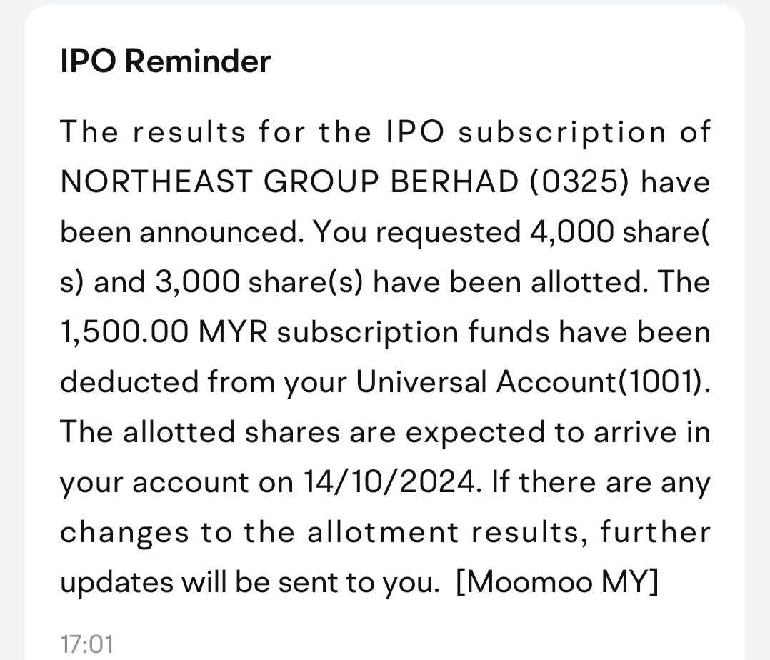 3rd time get ipo