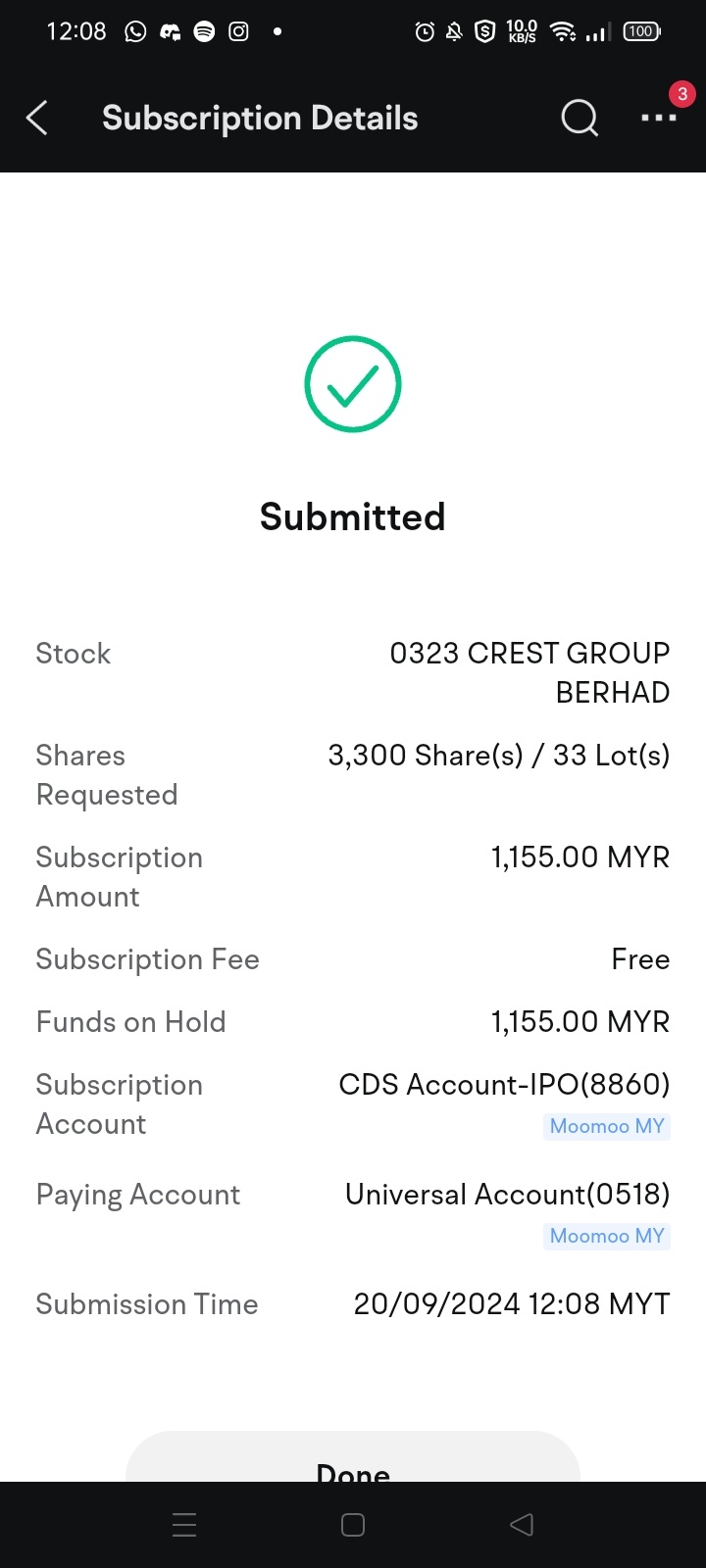 $CREST (0323.MY)$ bought 22lots more, to the moon! 🚀