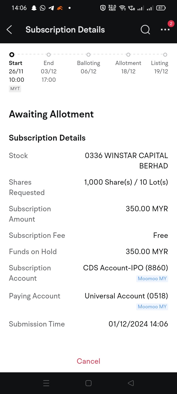 $WINSTAR CAPITAL BERHAD (0336.MY)$ 到月球去！