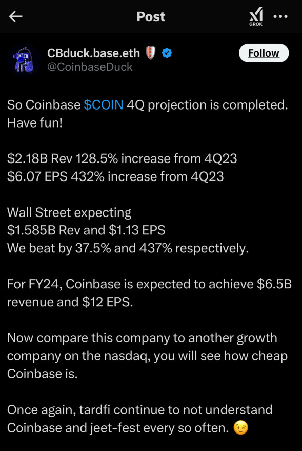 Interesting 4Q projection