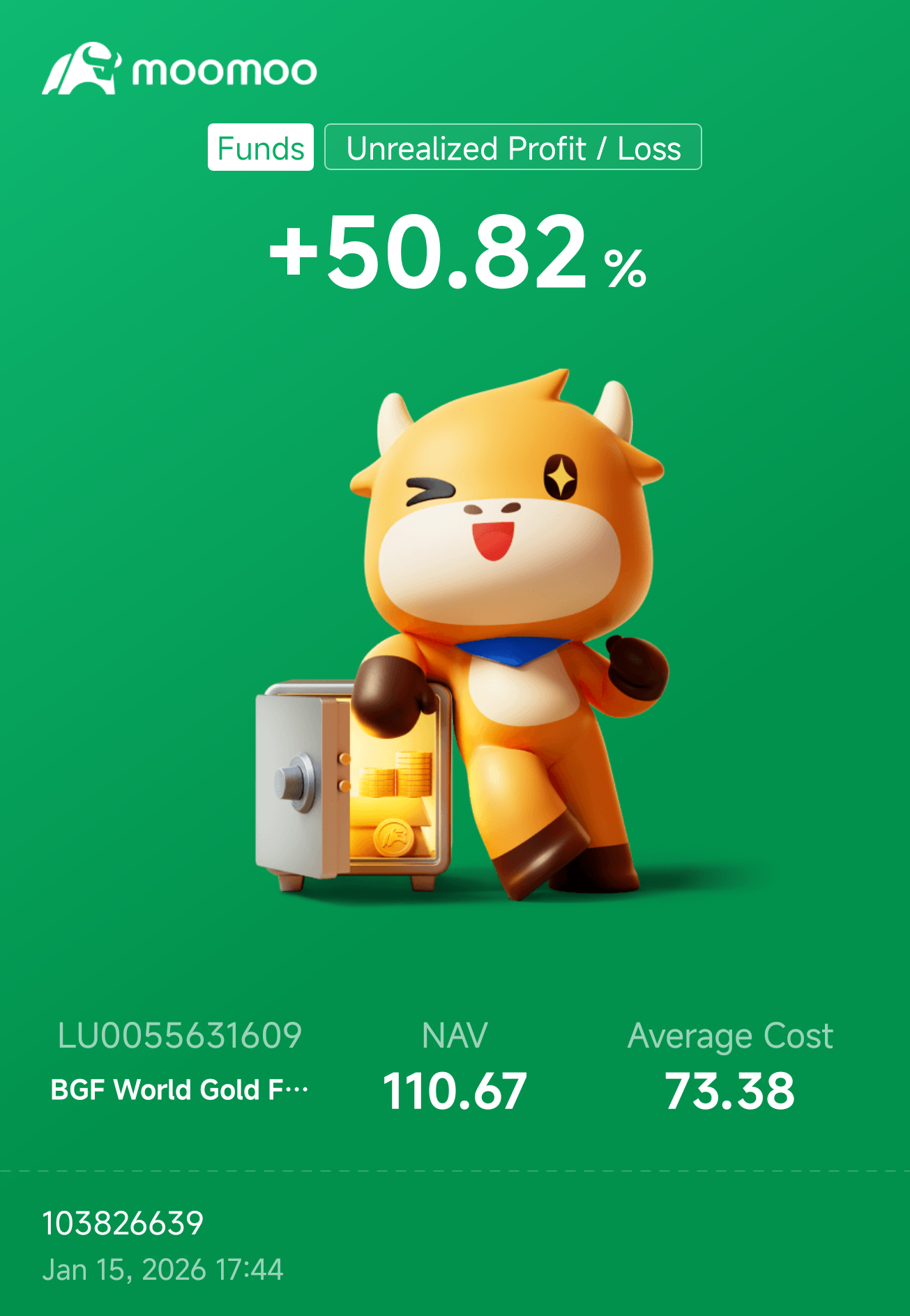 贝莱德世界黄金基金(LU0055631609.MF)$ - moomoo 社区