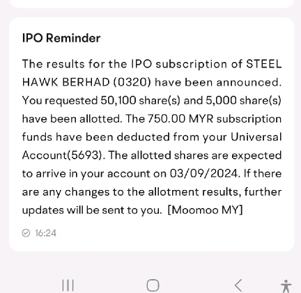 I won the IPO !