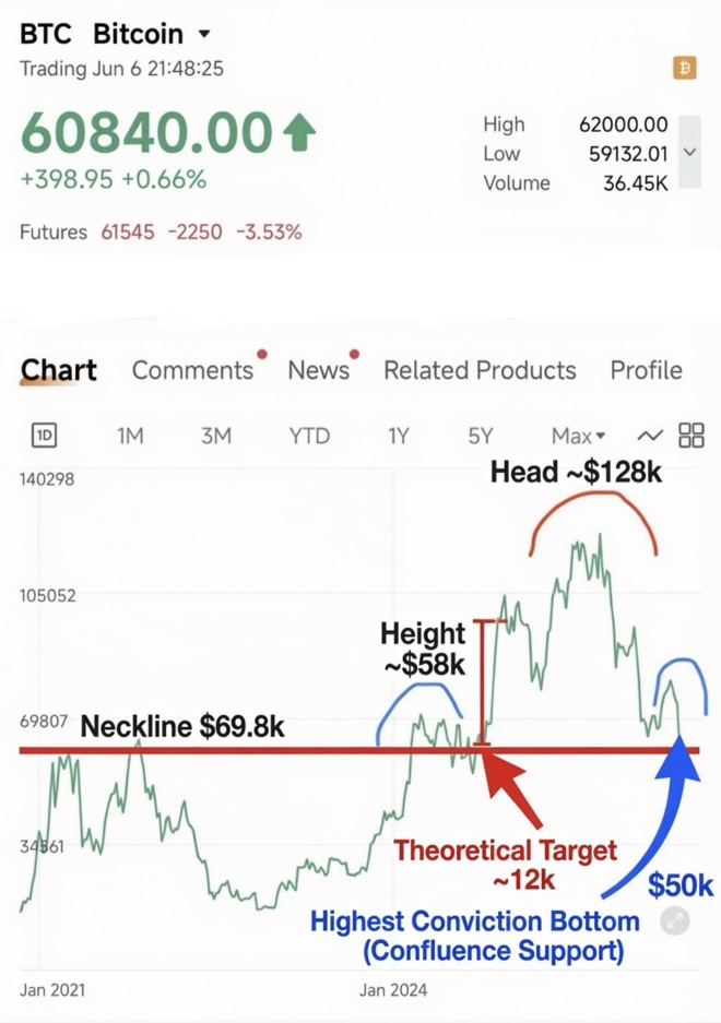 $45k to $50k is where $BTC will bottom
