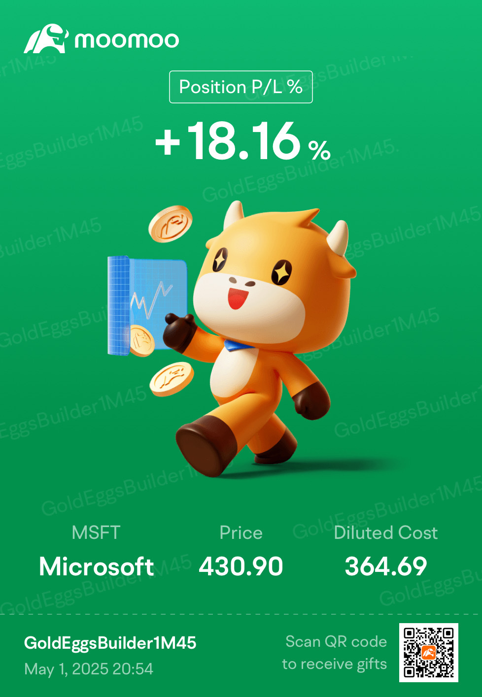 卖出！18.16%! 微软股票因盈利和营业收入超出预期上涨9%，预计前景乐观。 - moomoo 社区