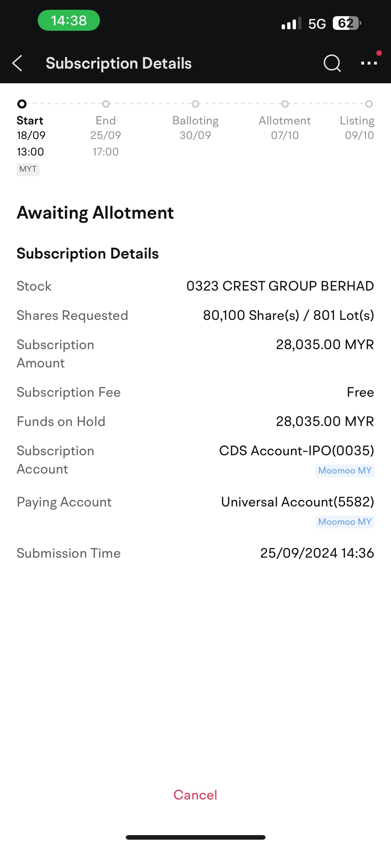 $CREST (0323.MY)$ give me a chance 🙏😆