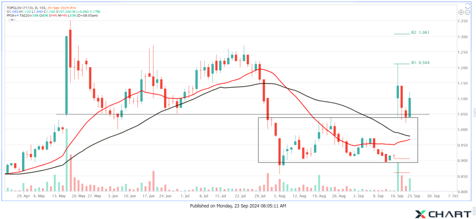 TOPGLOV Retest Resistance Soon ?