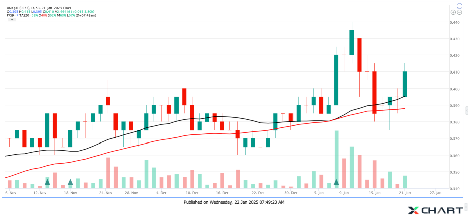 UNIQUE Pullback in Uptrend