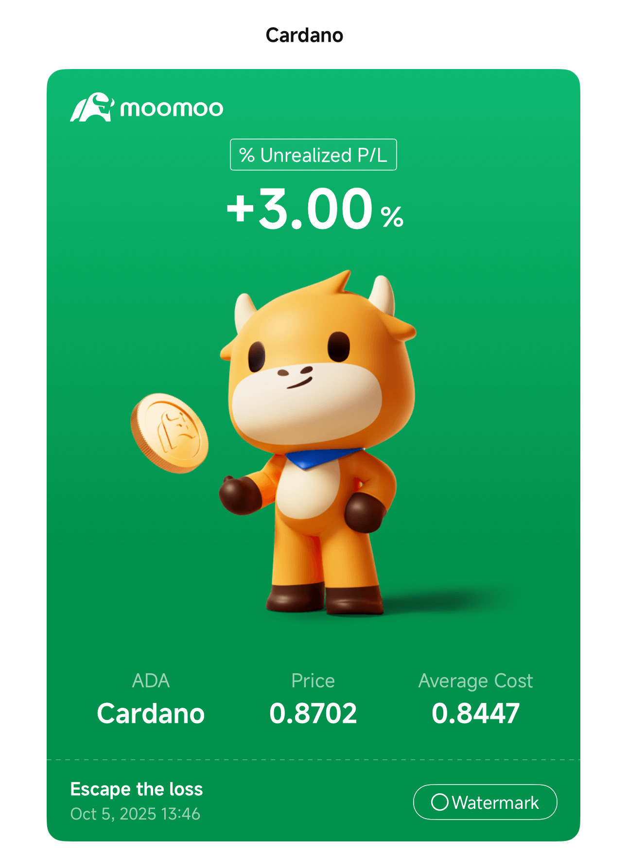 $艾达币 (ADA.CC)$  新手教我怎么玩 现在就跑，你傻还是怎么的 [吃瓜][吃瓜][吃瓜][小丑]