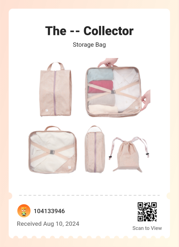 Storage bags redeemed with points!;