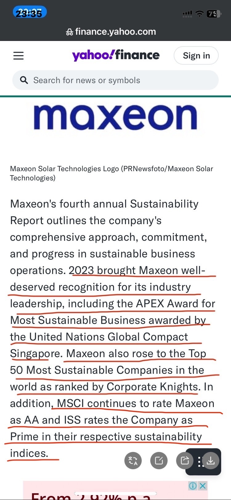 $Maxeon Solar Technologies (MAXN.US)$