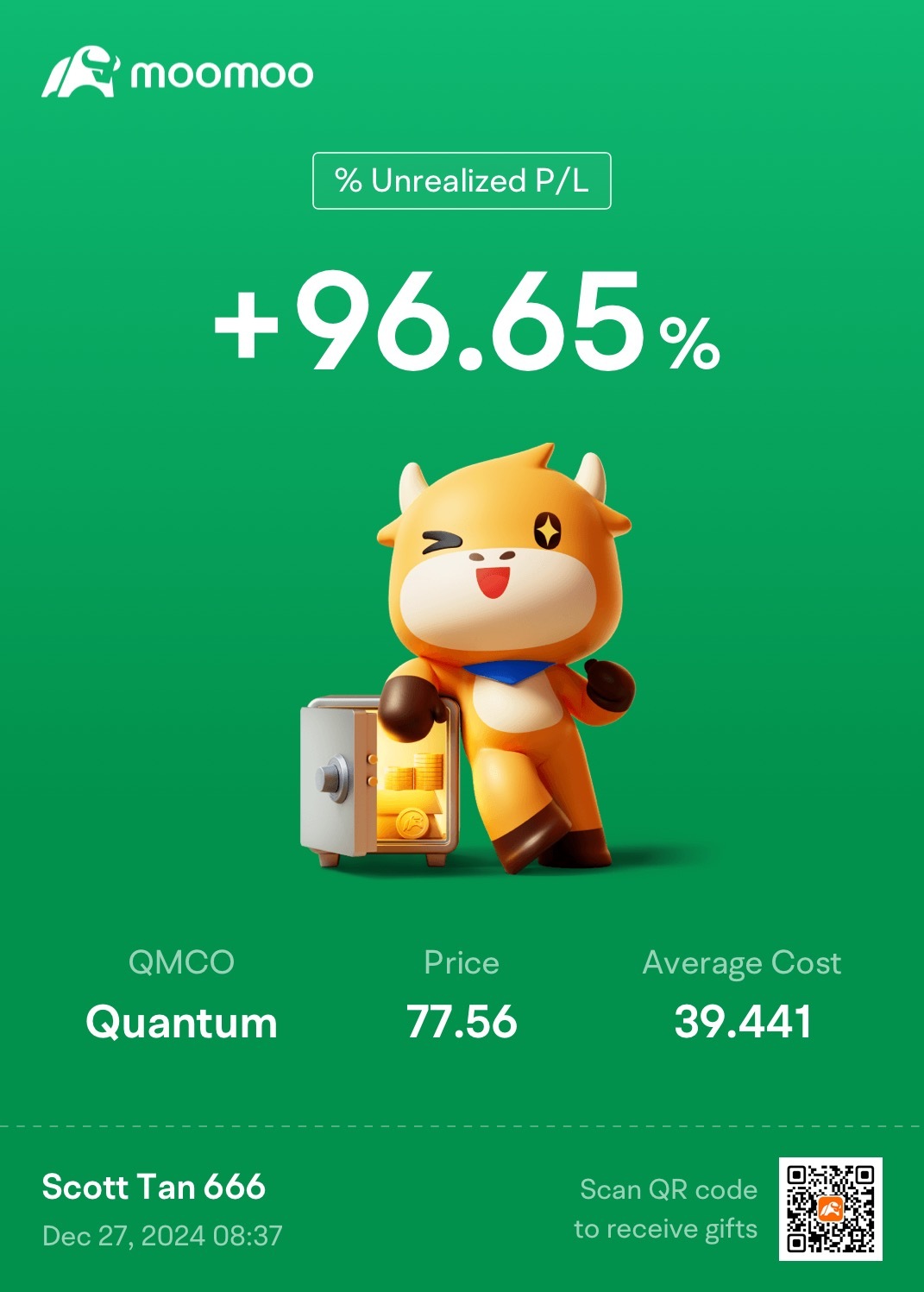 $Quantum (QMCO.US)$ using small money  invest but at the end of the year this beast is the best haha..🤣