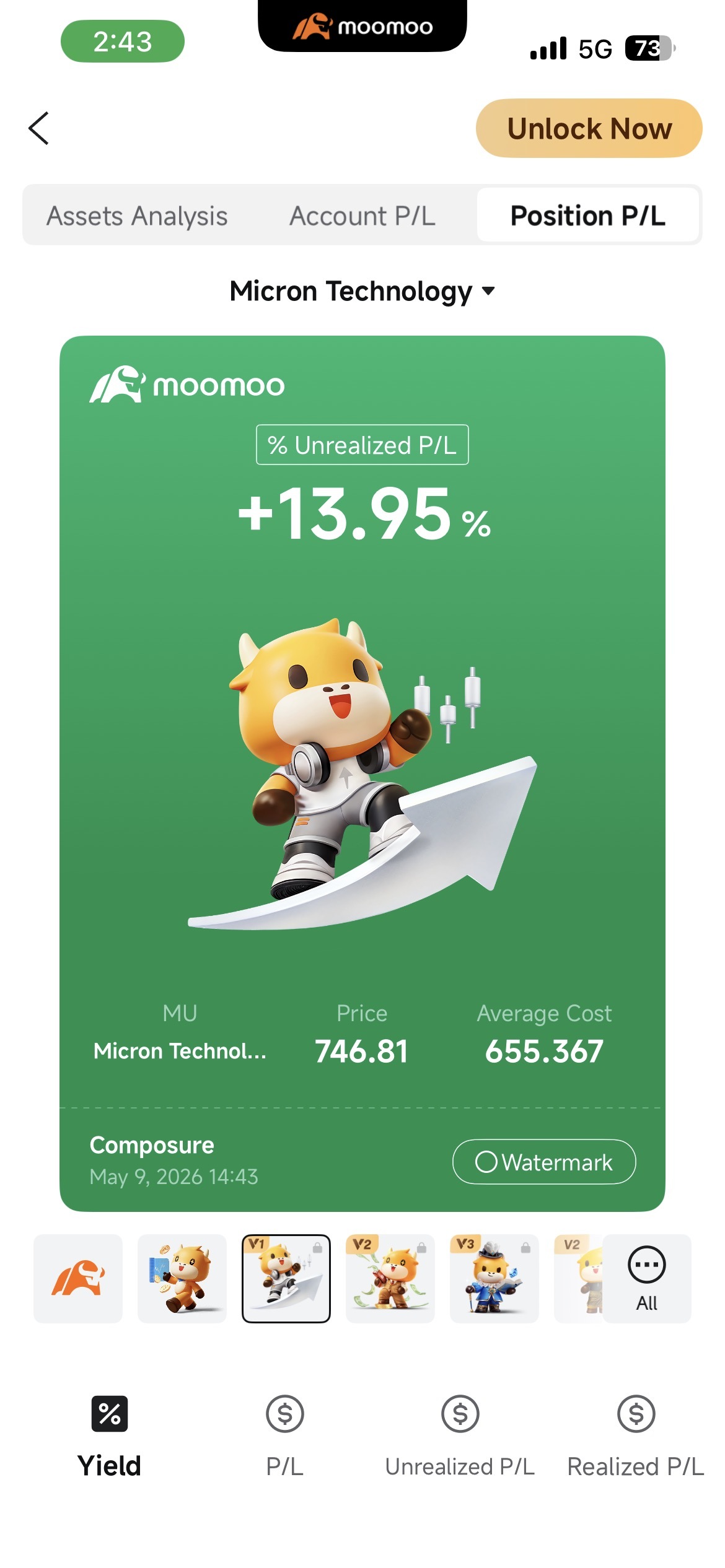 $Micron Technology (MU.US)$ feel free to share your winning from last week 📈📈📈