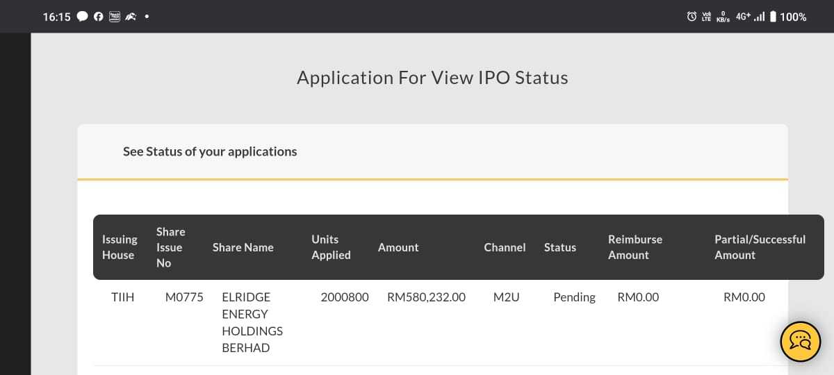 First time use MooMoo CDS account to apply ✌️ hope will get it and fly high $ELRIDGE (0318.MY)$