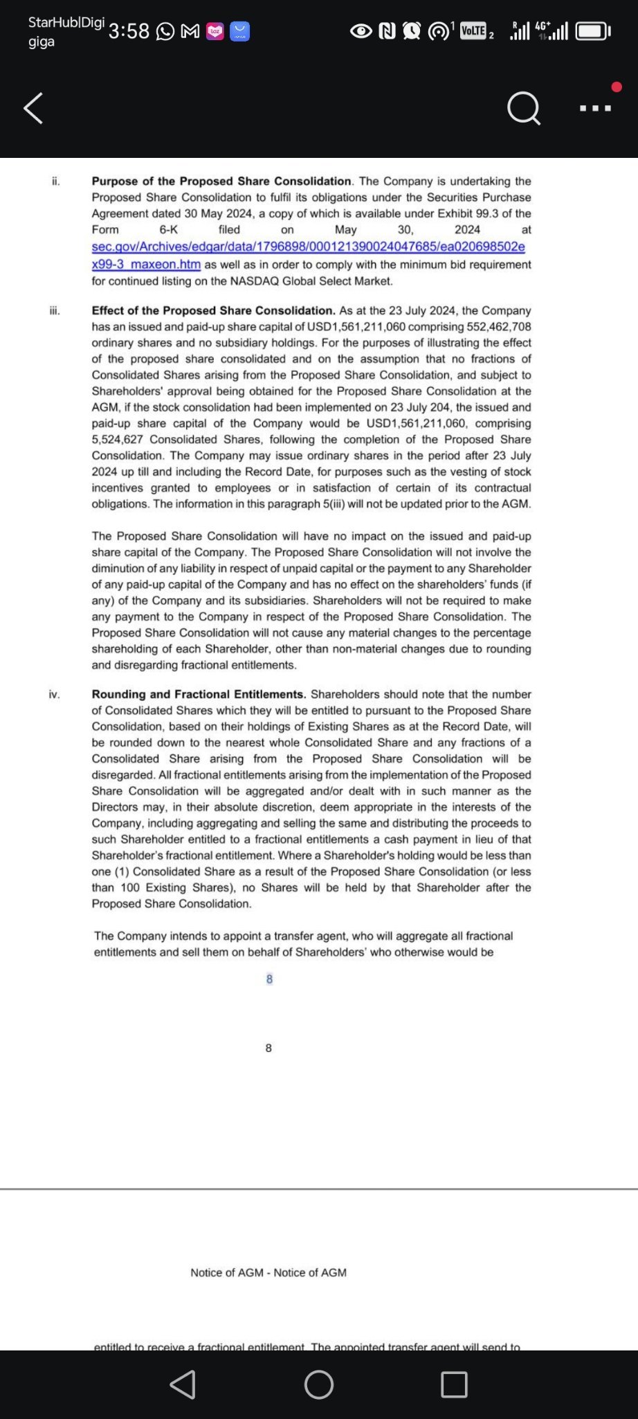 $Maxeon Solar Technologies (MAXN.US)$ Reverse split 100:1 [Share Link: sec.gov/Archive...]   See people desperate to scam people to buy their stock so they can ...