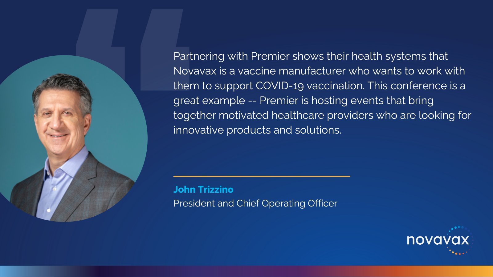 $Novavax (NVAX.US)$ repost from: X date : 24 July 2024 Novavax President and COO @ jtrizzino will be interviewed by @ PremierHA's Chief Commercial Officer Andy ...
