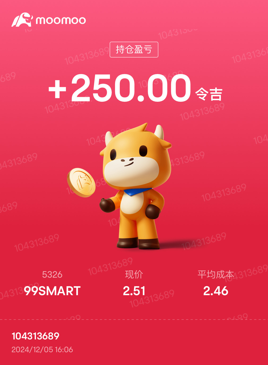 我买在2.46 那时候跌到2.42左右 现在也可以到2.51的 这股 稳👍