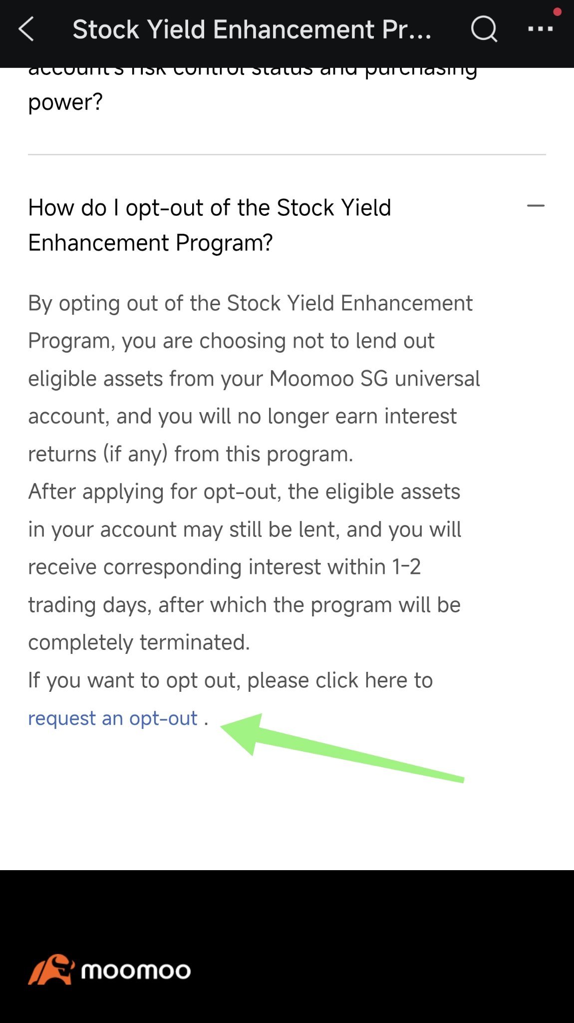 $Opendoor Technologies (OPEN.US)$ 你們希望OPEN上漲嗎？重新發布：你們知道可以退出將股票借給做空者的選項嗎？進入您的按金帳戶或通用帳戶>點擊更多>找到股票收益計劃並點擊進入。進入後，向下滾動到最下面的常見問題解答（FAQs），您可以選擇退出。如果您是股東之一，這種從利息中獲得的小額收...