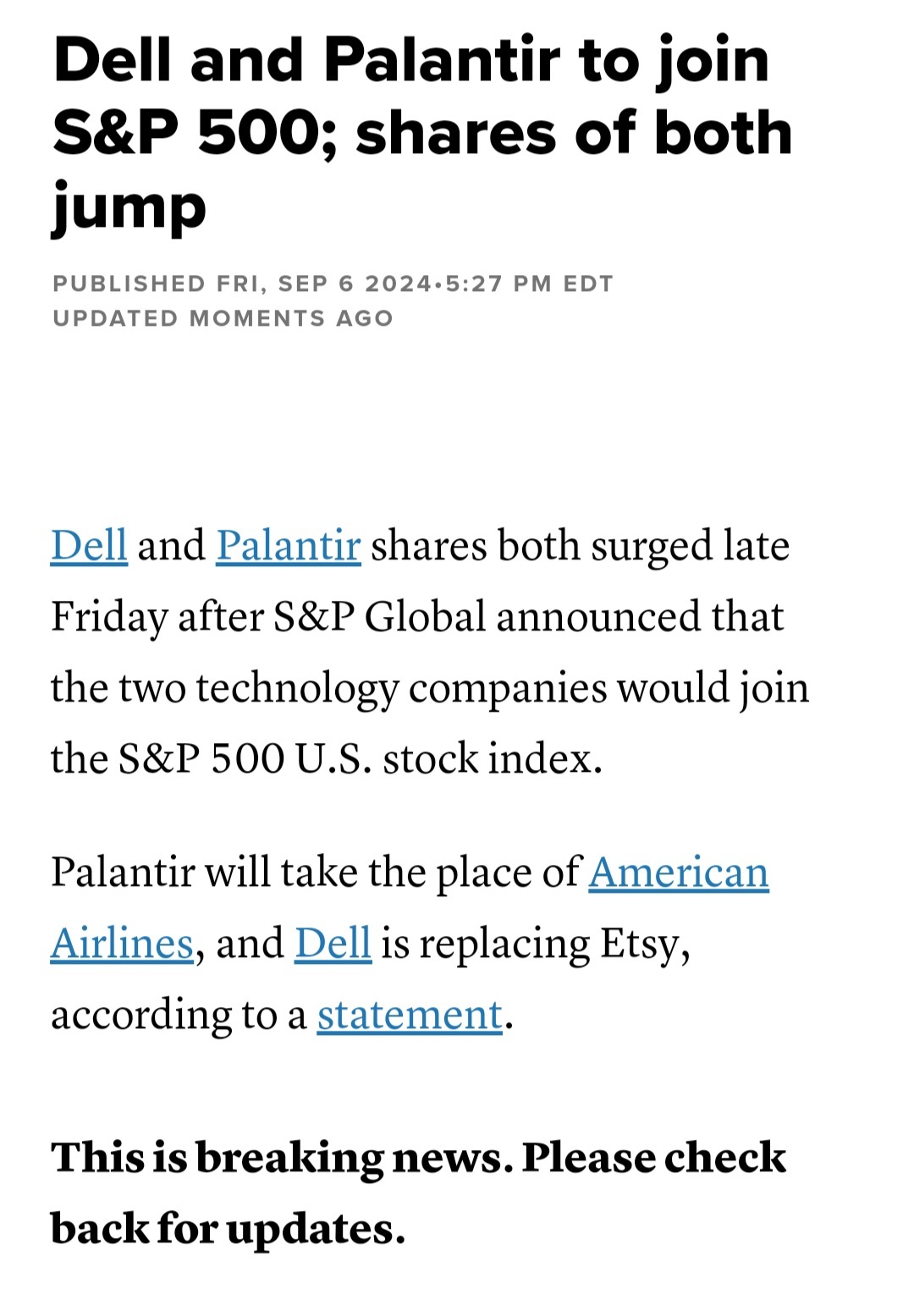 $英伟达 (NVDA.US)$ 让Dell和palantir在星期一拯救市场。