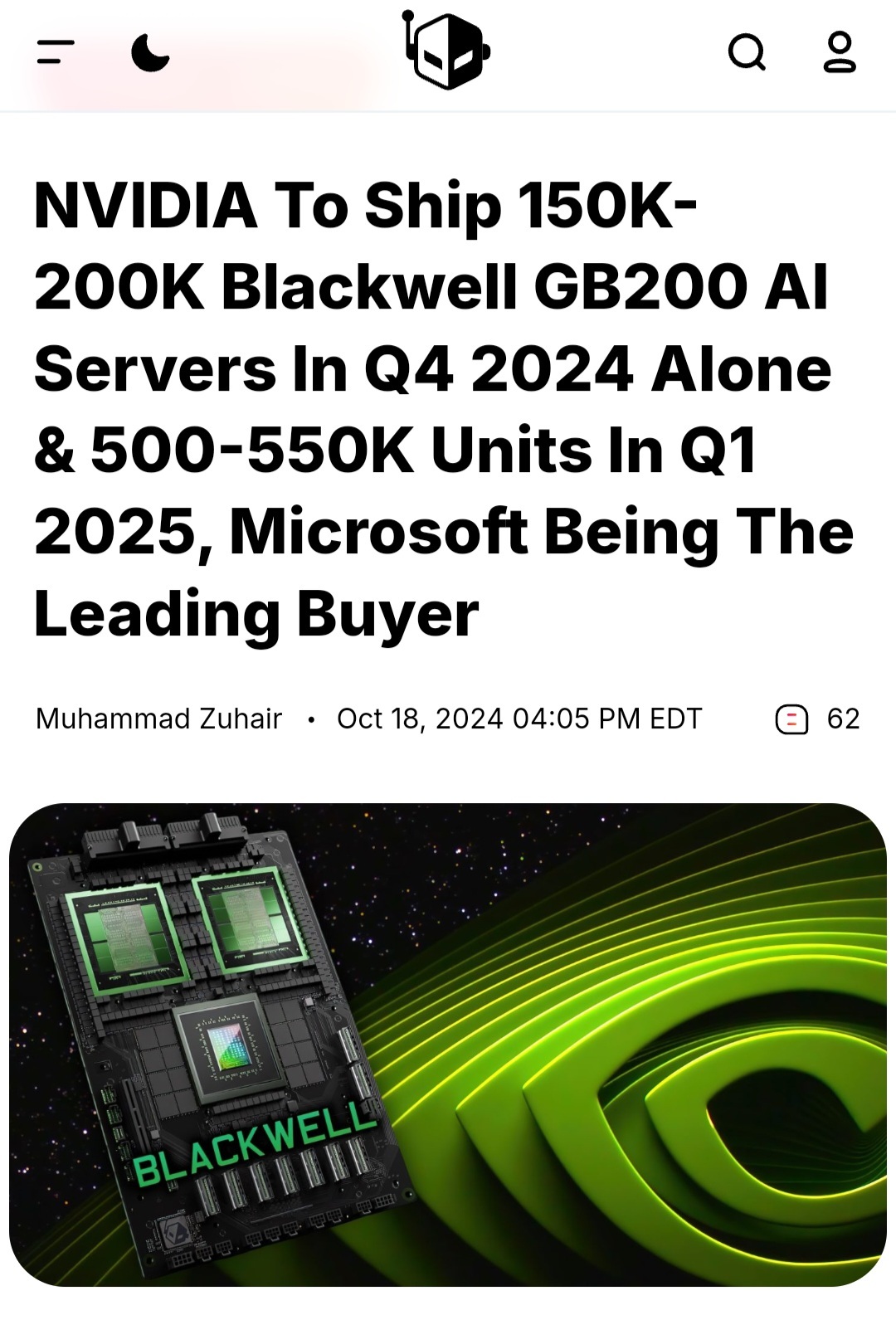 NVIDIA (NVDA.US)$ Estimated price for GB200 is between USD ... - moomoo  Community