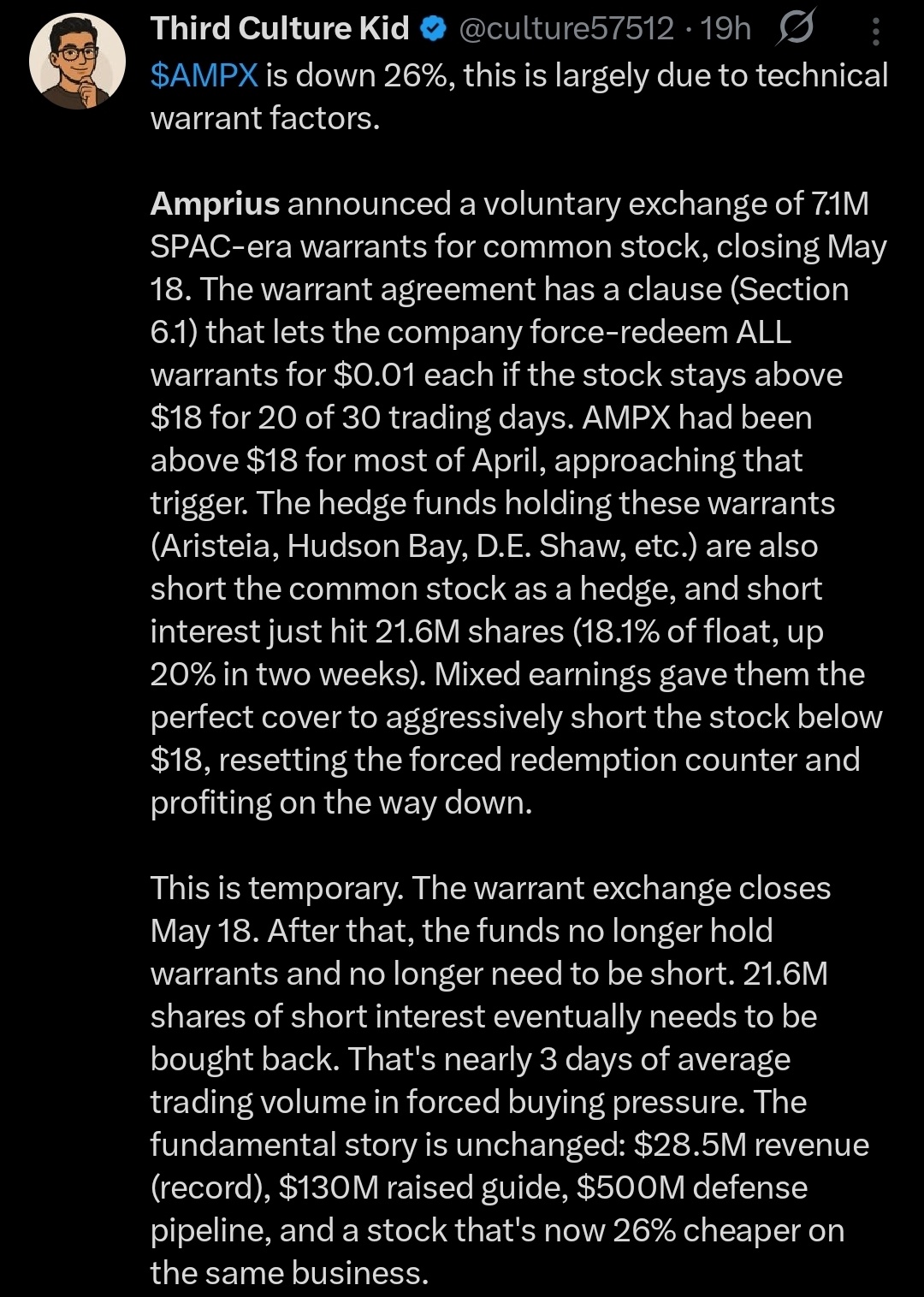 $Amprius Technologies (AMPX.US)$ 很可能是昨天Amprius暴跌的原因。[八卦]
