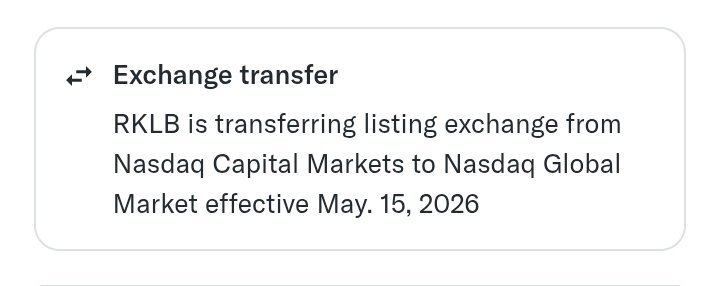 $Rocket Lab (RKLB.US)$ ððððð Global Market listings often attract more institutional investors, analysts, and index funds/ETFs that have minimum requirements or preferences for higher tiers.